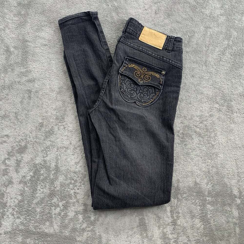 Vintage Apple Bottom Skinny Jeans Womens 28x32”2000’s Apple on Back Pockets Y2K